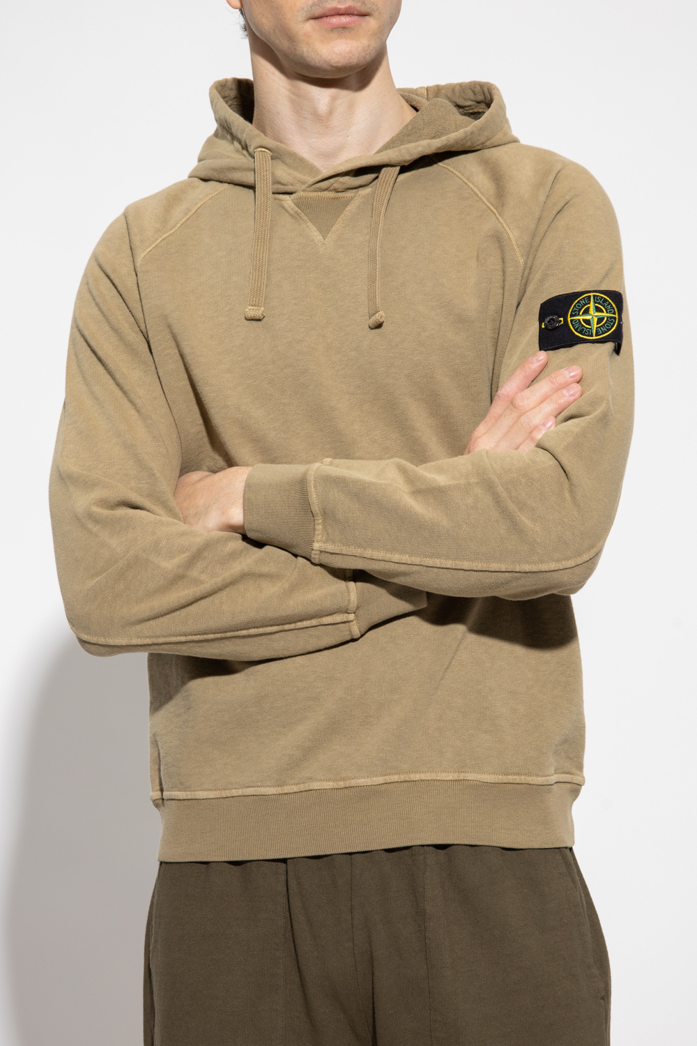 Stone island best sale hoodie geel